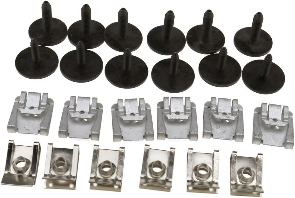 24 x Sets Under Engine Cover Undertray Fitting Clip Kit Screw For