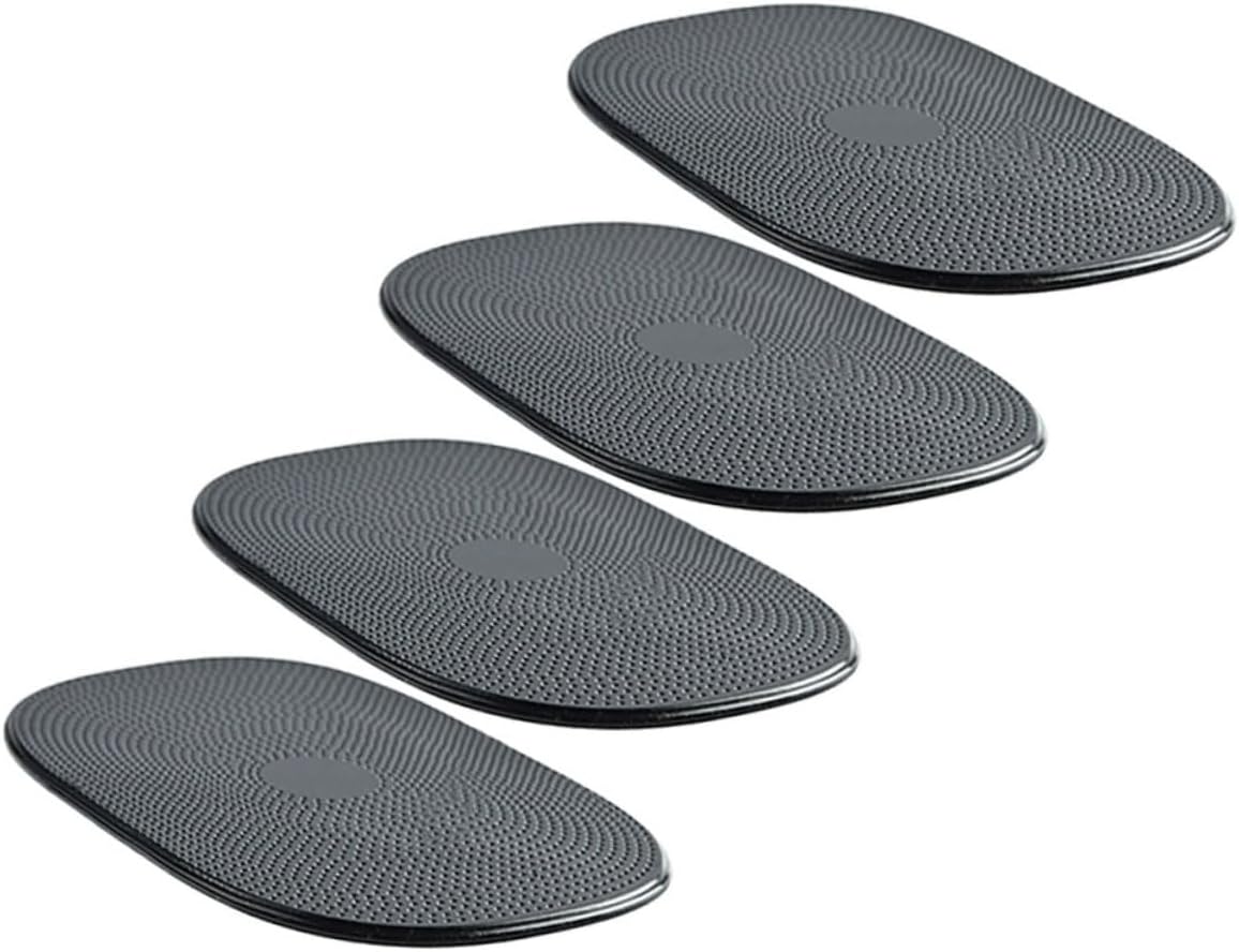 CHILDWEET 4pcs Non- Car Dashboard Mat Pu Pad for Secure Phone and Key Holder Easy to Clean Automotive Accessory for Car Interior