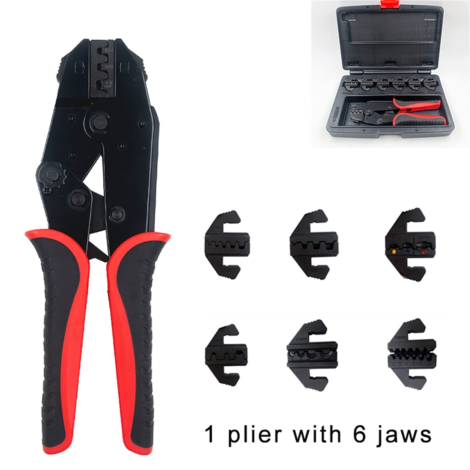 IBOWZ Crimper Plier Alicates de crimpado Alicates de crimpado Kit de Herramientas para crimpar terminales aislados Virolas de Extremo de Cable Juego de Herramientas de crimpado de Abrazadera múlti
