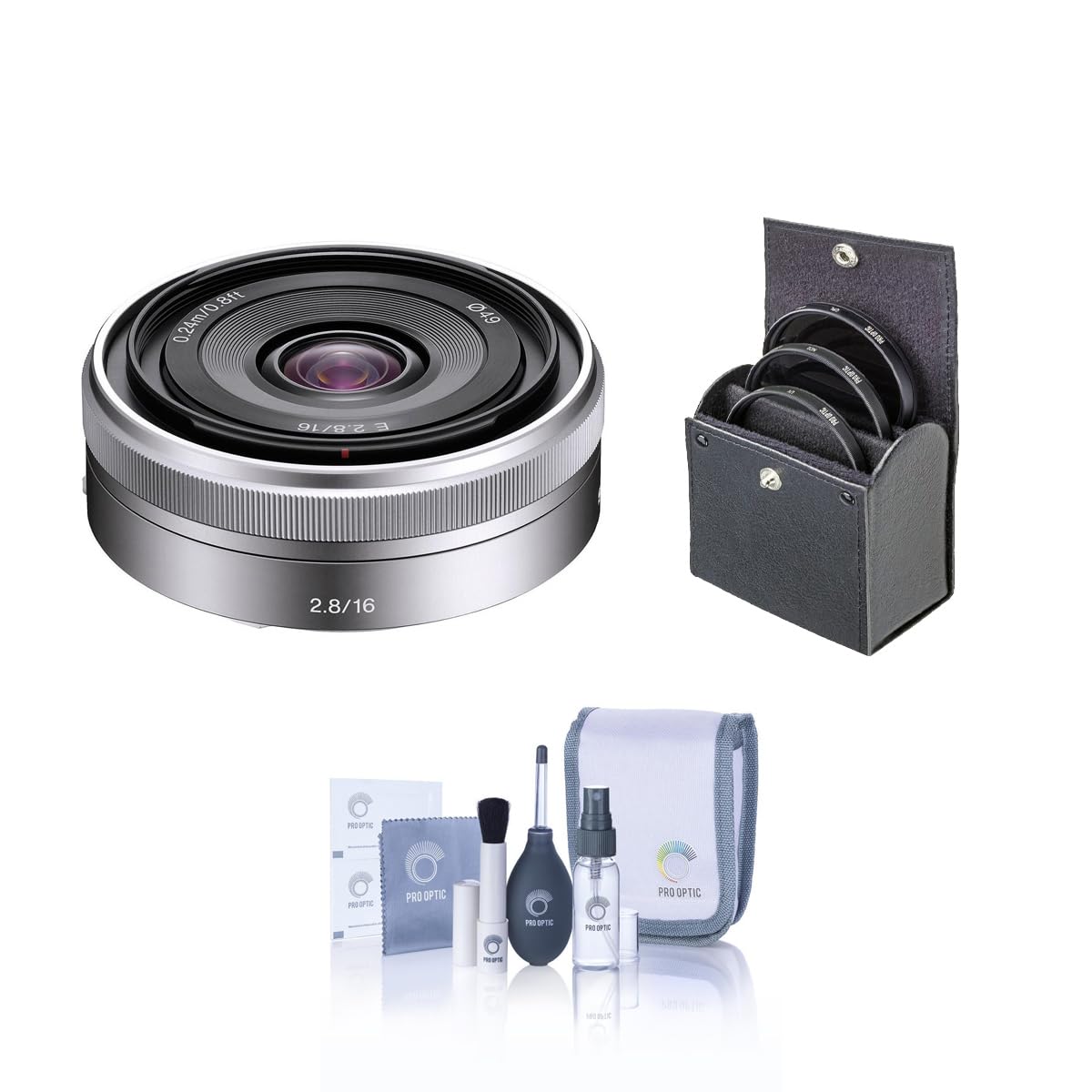 Amazon.com : Sony E 16mm f/2.8 Lens, Bundle with ProOptic 49mm