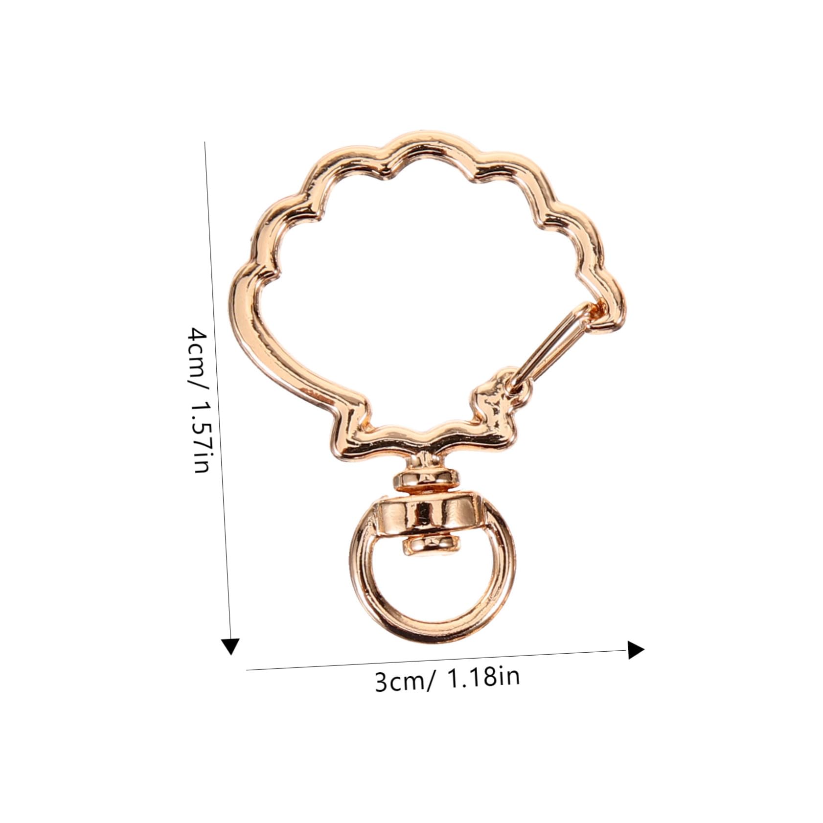 Didiseaon Spring Snap Keychain Clasp Shell Shape Keyring Clip Pcs Metal Snap Keyring for Diy Projects