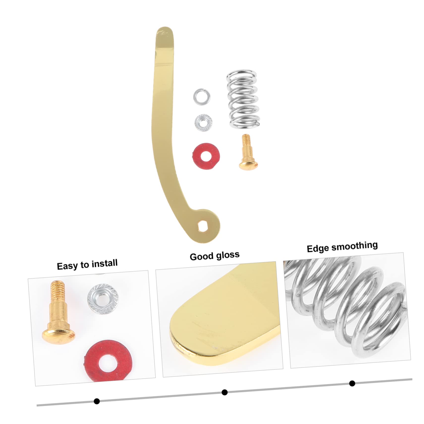 SHOWERORO 2pcs Guitar Vibrato Tailpiece Electric Guitar Bridge Tremolo Hand Crank Accessory Replacement Part for