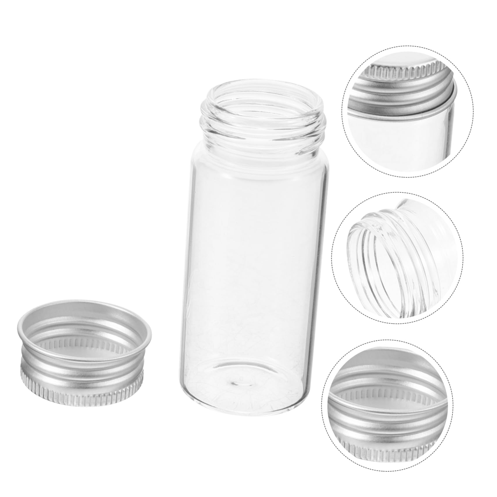 MAGICLULU 24 Stück Reagenzgläser aus Glas 30 Ml mit Schraubkappen und Abdichtung für Wissenschaftliche Experimente und Aufbewahrung