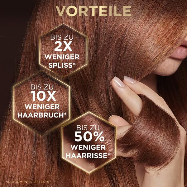 Garnier Wahre Schätze Reparierende Spülung Honig Schätze, kräftigt und nährt strapaziertes und brüchiges Haar, gegen Spliss, Conditioner, pflegende Formel, weniger Haarbruch, 1x200 ml