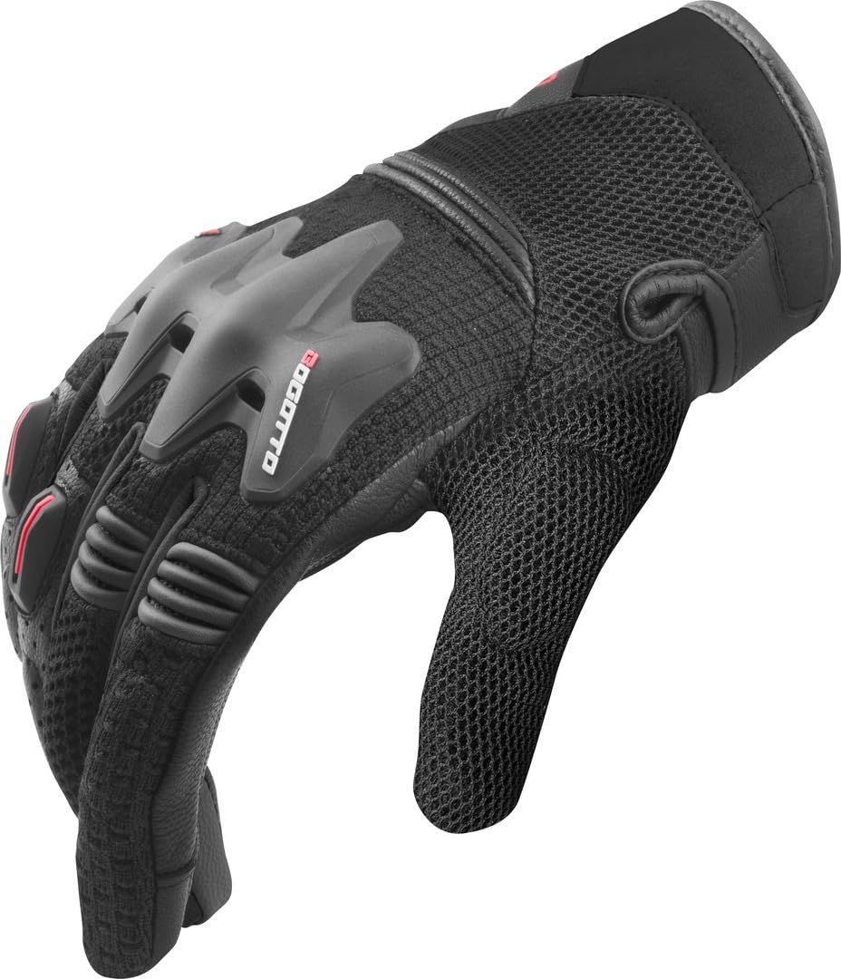 Bogotto Xatran perforowane rękawice motocyklowe, czarny, XS