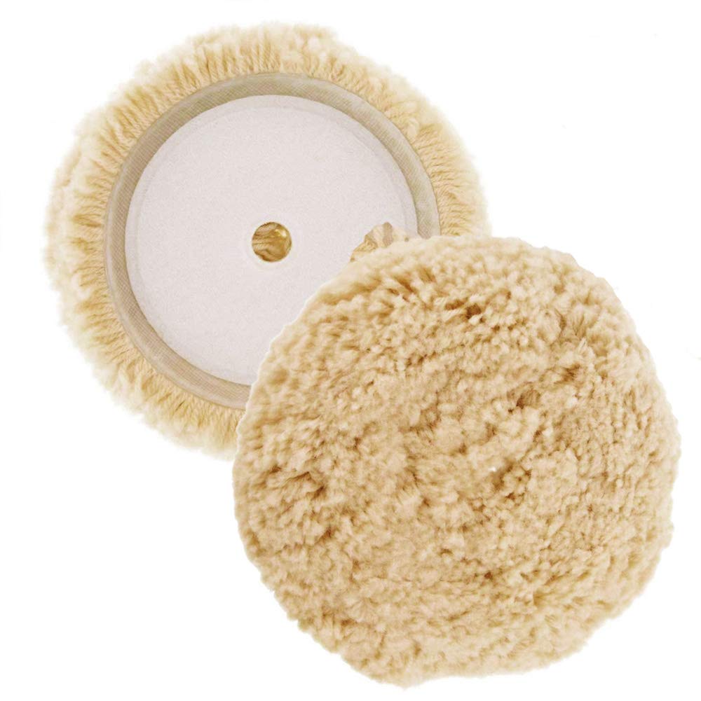 MLD car polishing pad Wool Buffing Pads 7 inch Wool Polishing Polishers Clean Buffing Pad Bonnet for Furniture/Car (7-inch, 185 mm)