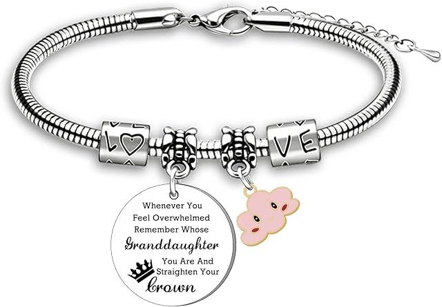 XCHSD Granddaughter Gifts Bracelet for Women Girls Inspirational Gift Birthday Graduation Christmas Presents