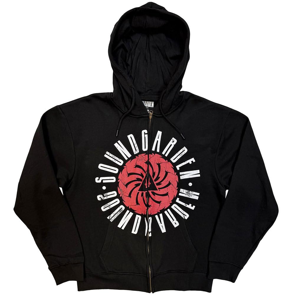 Rock Off officially licensed products Soundgarden Circle Logo Zipped Hoodie M Black