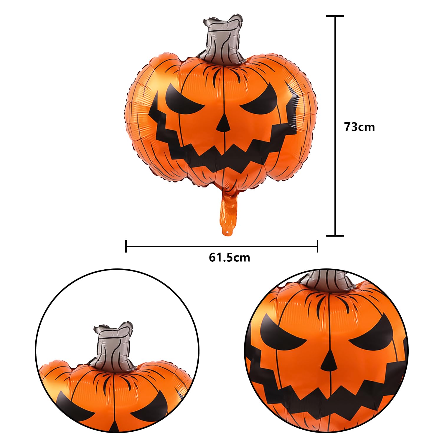 NAUZE 6Pieces Halloween Pumpkin Balloons Scary Novelty Balloons With Funny Face Halloween Themed Props for Adult Party Decor - Image 2