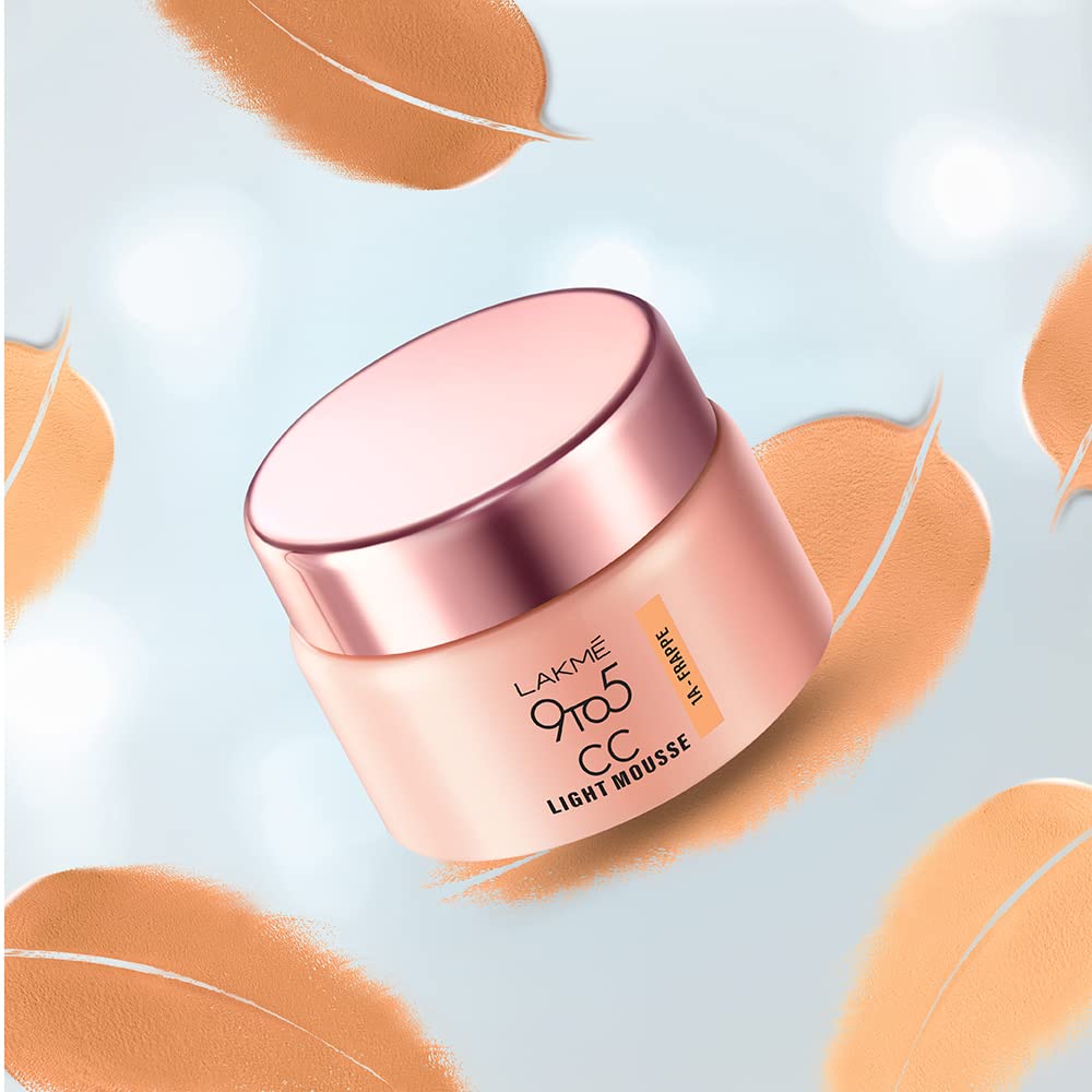 LAKMÉ 9To5 Cc Light Mousse With Vitamin E & A Hint Of Foundation | Matte Finish, Non-Comedogenic, Lightweight Mousse Foundation, 25Gm - Frappe - Image 4 thumbnail