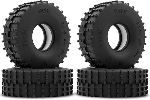 OGRC 1.0 RC Neumáticos de competición neumáticos súper suaves nuevos compuesto 1.0 neumáticos con espuma de doble etapa para 118 TRX4M 124 SCX24