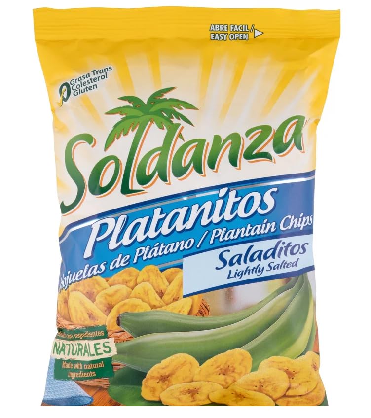 Soldanza Lightly Salted Plantain Chips natural 42g - 4 Pack