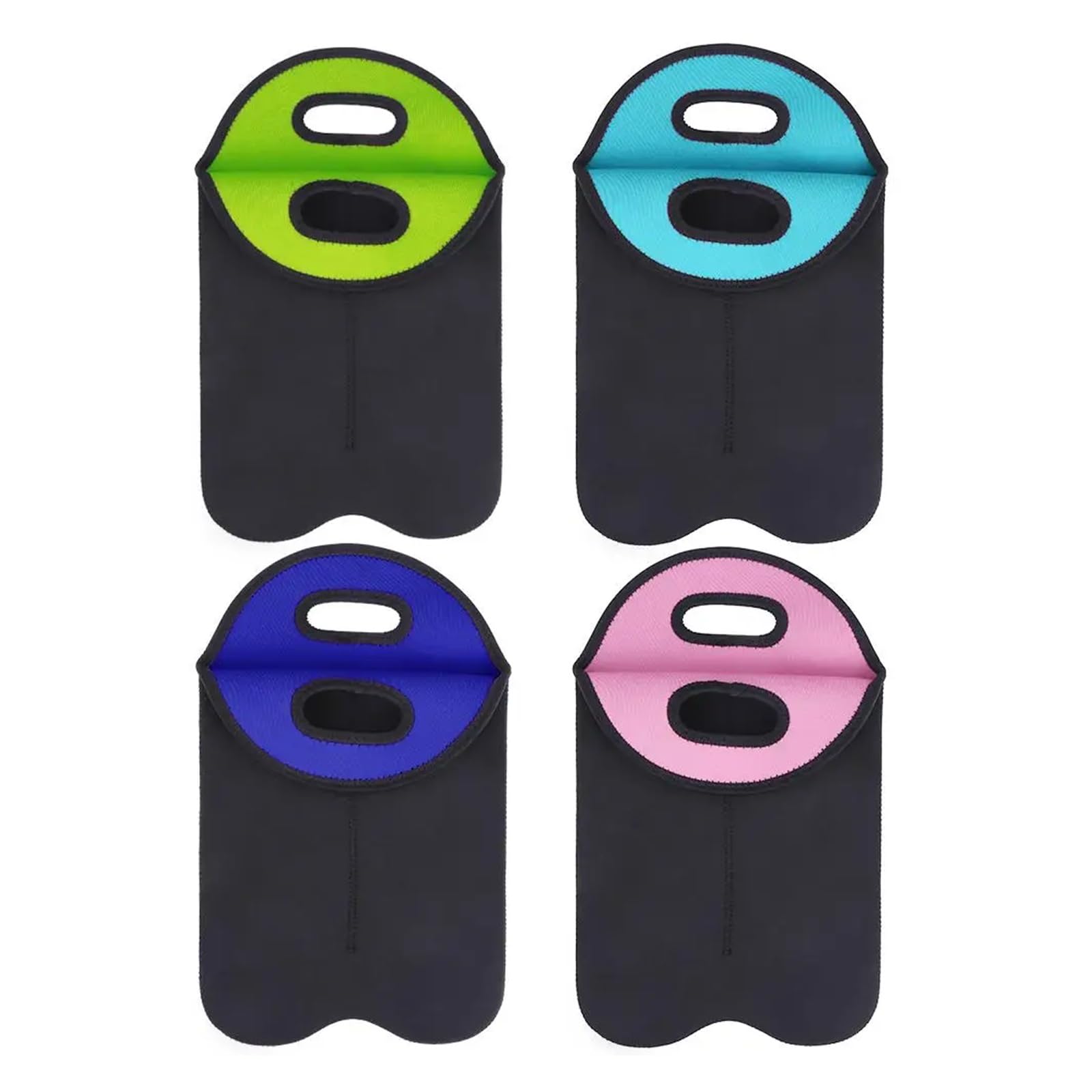 Geschenkverpackung für Flaschen, Isolierte Kühltasche aus Neopren for Weinflaschen mit Griff, mehrfarbig(Pink)