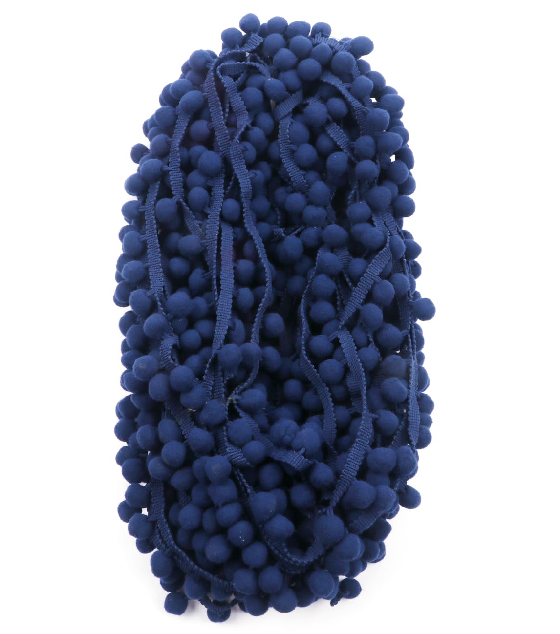 Boule frange large ruban à coudre bleu marine pour rideaux