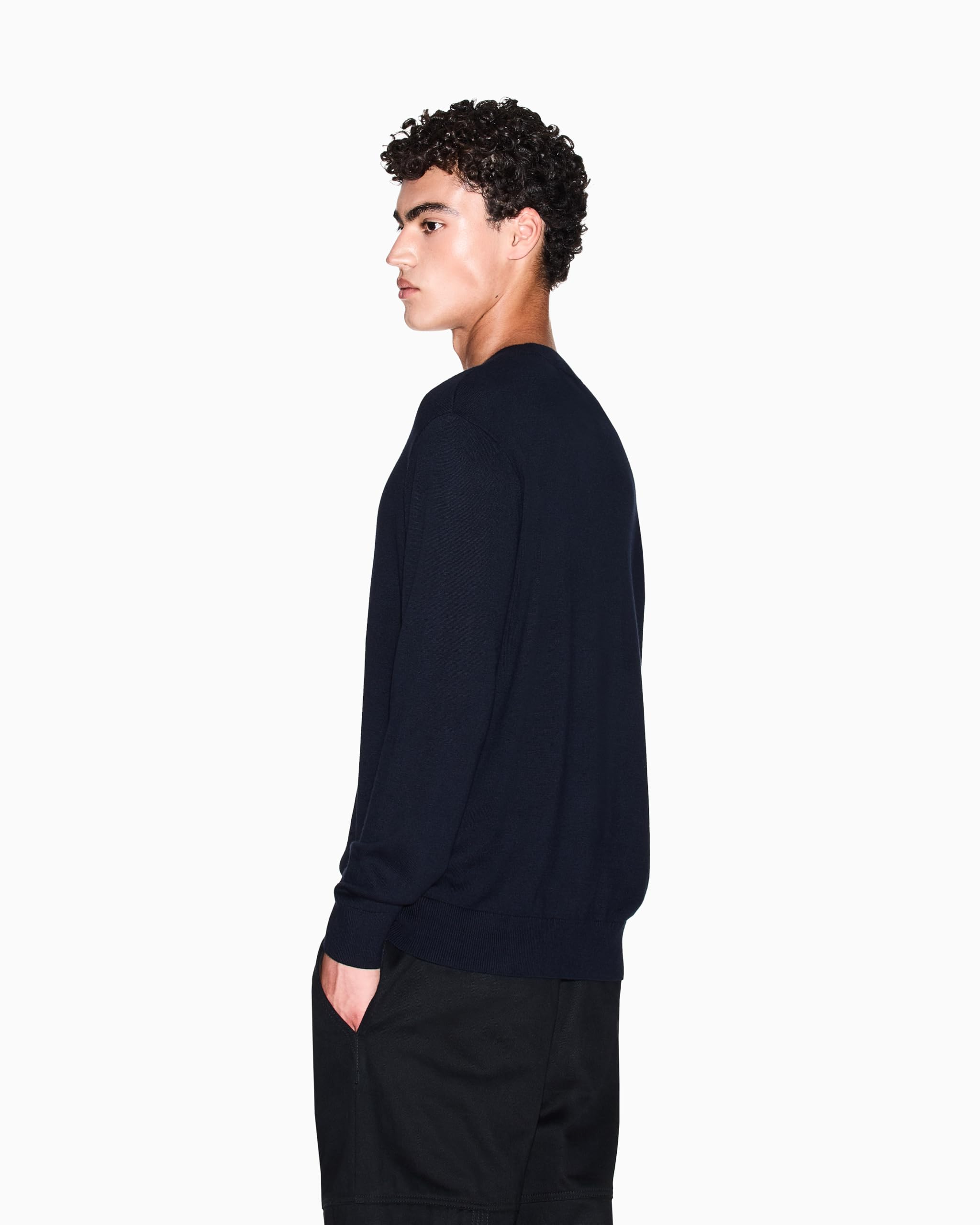 Armani Exchange Icon Project, Embroidered Logo Pullover Uomo (Pacco da 1)