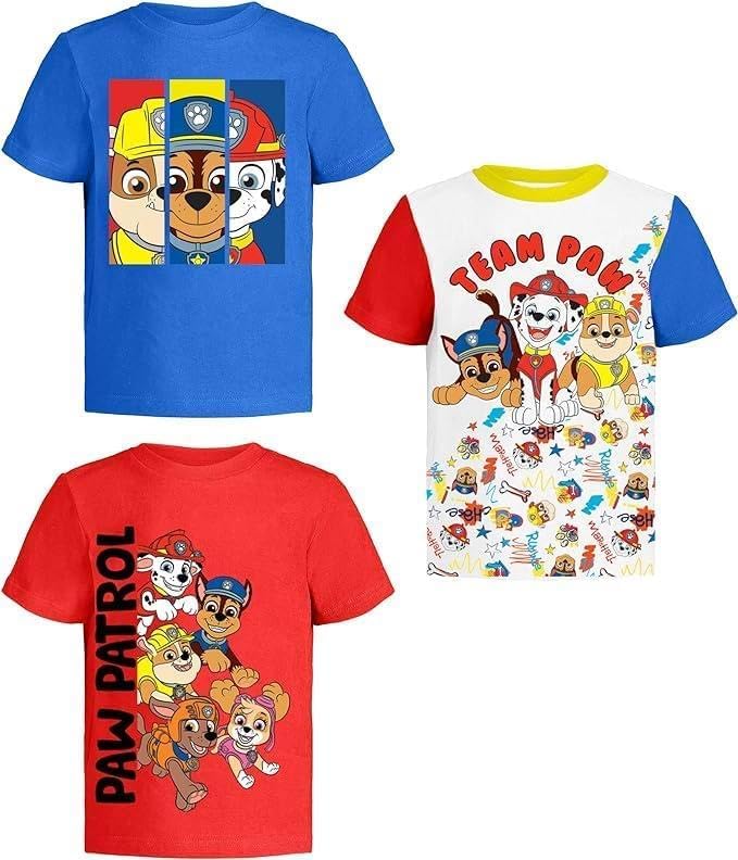 Paw Patrol Graphic T-Shirt (Sets) Marshall Chase Rubble Rocky Skye Everest Zuma Outfit Tee Toddlers Birthday to Kids Clothes - Image 4