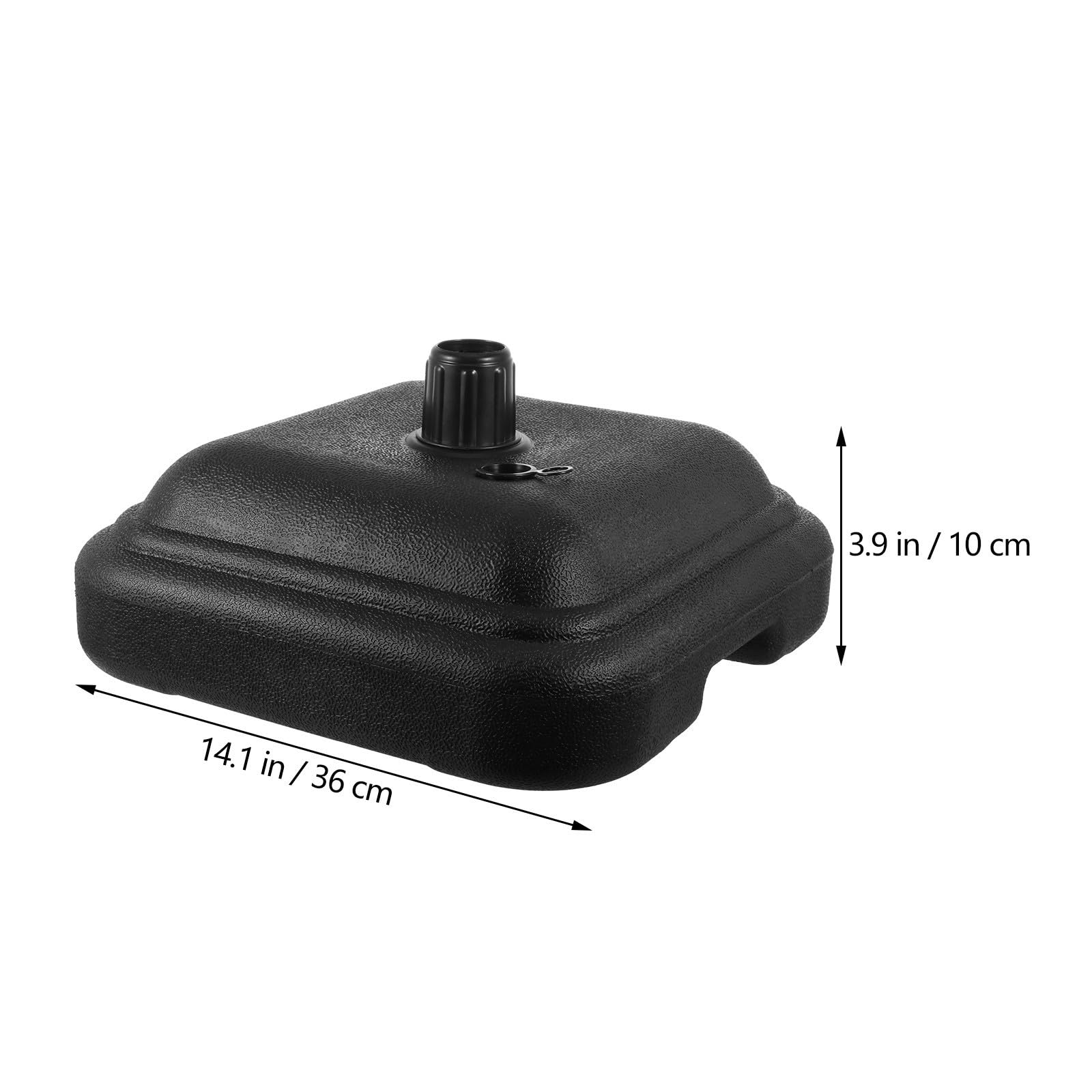 Base per Vacanze Estive Facile da Fissare in Plastico Nero Riempibile Acqua o Sabbia e Ombrelloni Palo Fino a 3,8cm per Ombrellone da Spiaggia