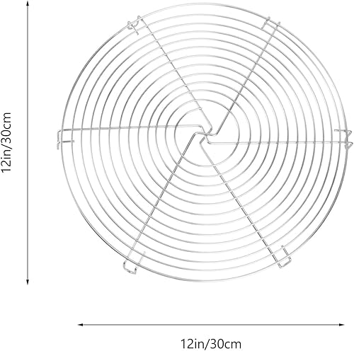 Miniatura 3 de DOITOOL Paquete de 3 estantes de enfriamiento para tartas de 12 pulgadas redondos para cocinar y hornear, estante de acero inoxidable para