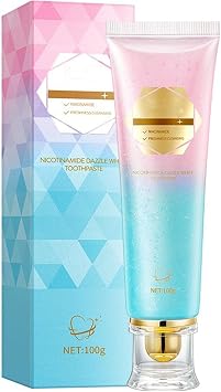 1pcs Niacinamide Whitening Toothpaste - Enamel Safe Formula for Brighter Teeth & Stain Removal | Vegan, Fluoride-Free with Fresh Mint 3.5oz