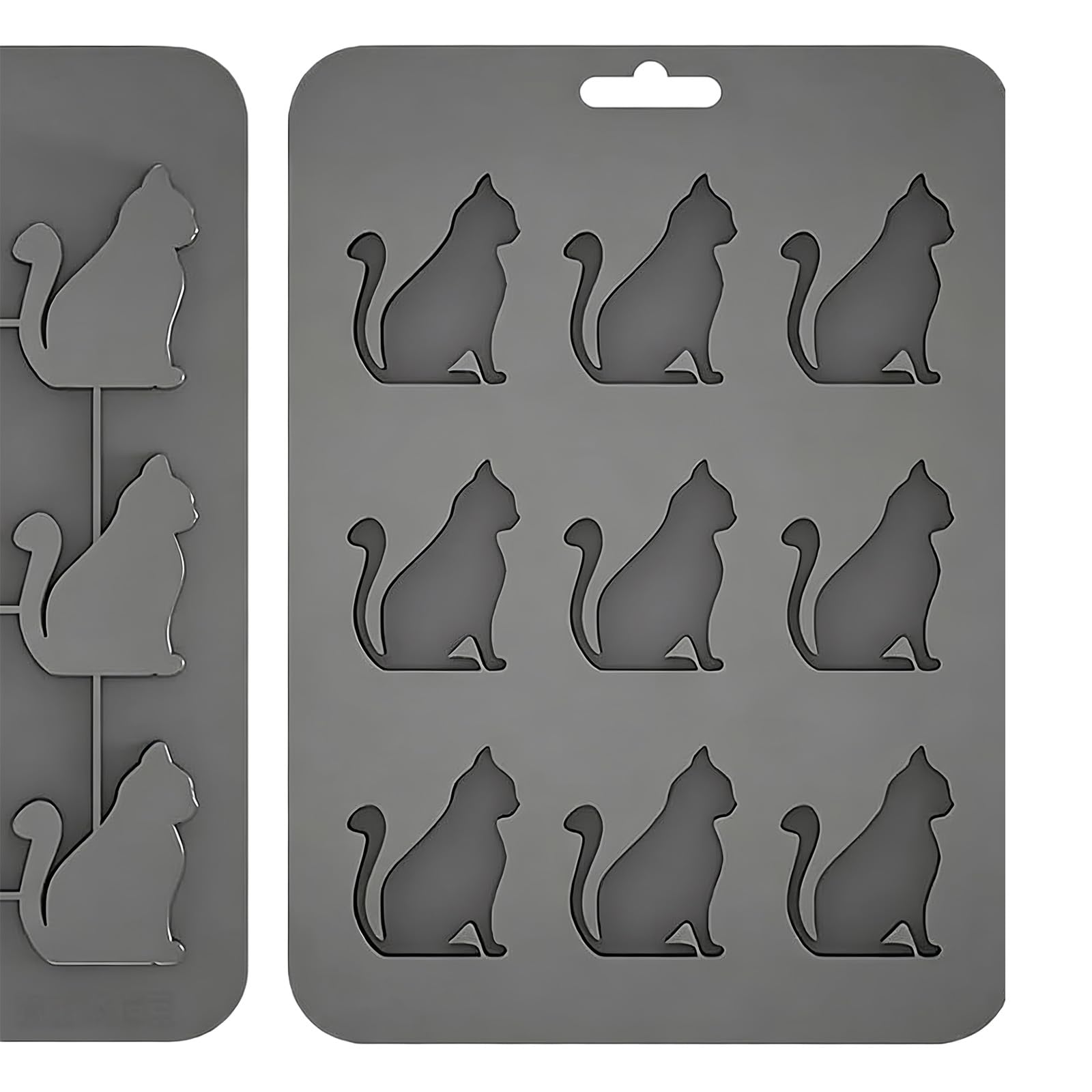 Pangboer Grey Easy Release Shaping Tray, Silicone Nine-Cavity Mold For Detailed Ice Forms, Dessert Decorating, Hobby Making Molding Tray Daily Household Use