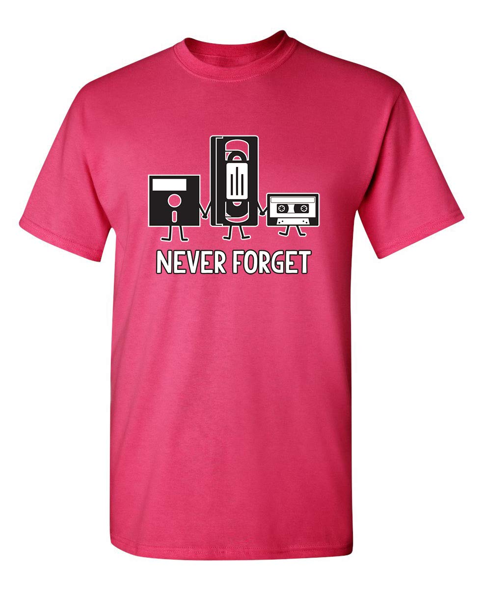 Never Forget Retro Vintage Cassette Tape Graphic Novelty Mens Funny T Shirt, Charcoal, 4X-Large — view 31