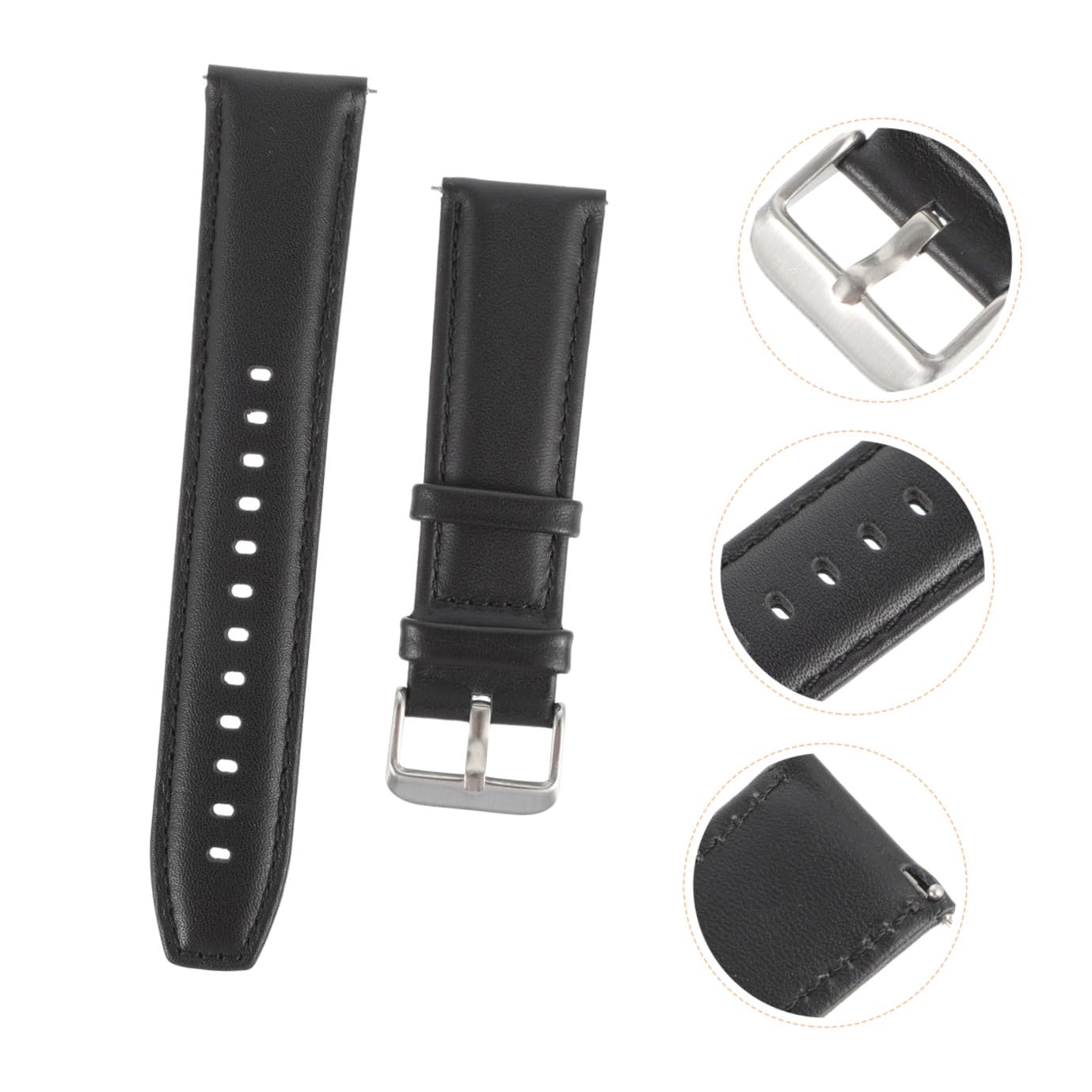 HOMSFOU Correa De Cuero Genuino Reloj Inteligente Pulsera Inteligente Banda De Reloj Inteligente Correas De Reloj Para Hombres Cómoda Correa De Reloj Bandas De Reloj Pulsera Inteligente