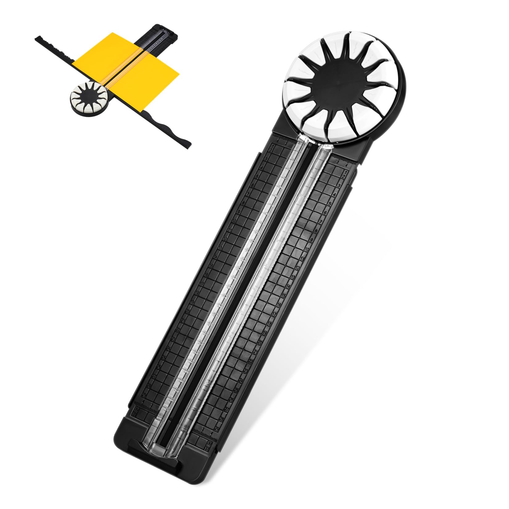 UPKOCH Cortadora de Bordes para Papel Alta Precisión y Fácil, Recortadora Versátil de Plástico Negro para Manualidades y Scrapbooking