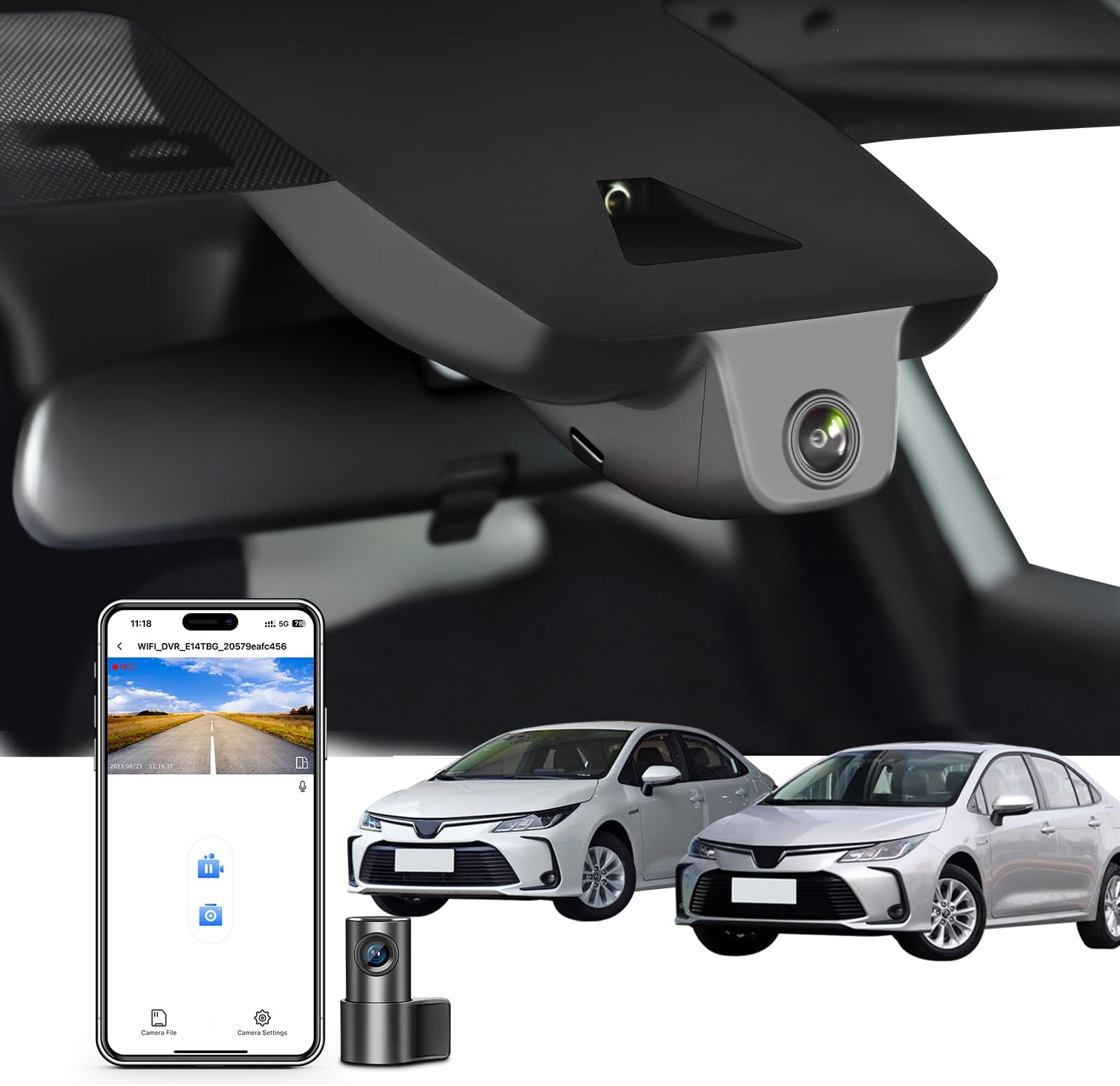 Amazon.com: Mangoal Front 4K & Rear 1080p Dash Cam Custom fit for ...