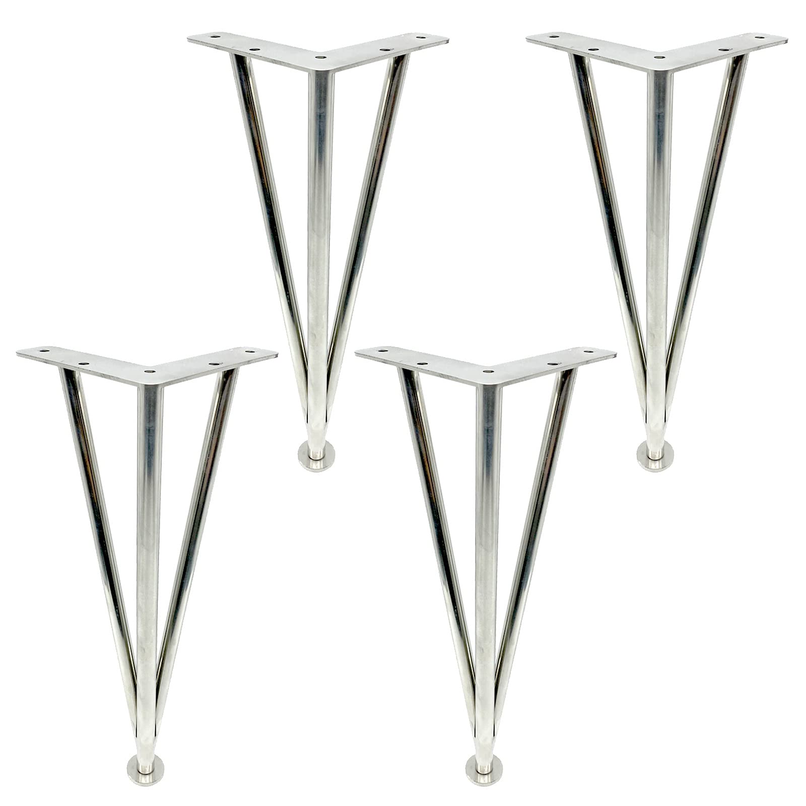 Jolan 4 Piezas Patas De Muebles Regulables en Altura,Patas De Mesa De Metal,Mesa De Café,Sofá,Mesa De Comedor Patas para Muebles,Pies De Muebles De Bricolaje Reemplazables,Silver-33cm/12.9in