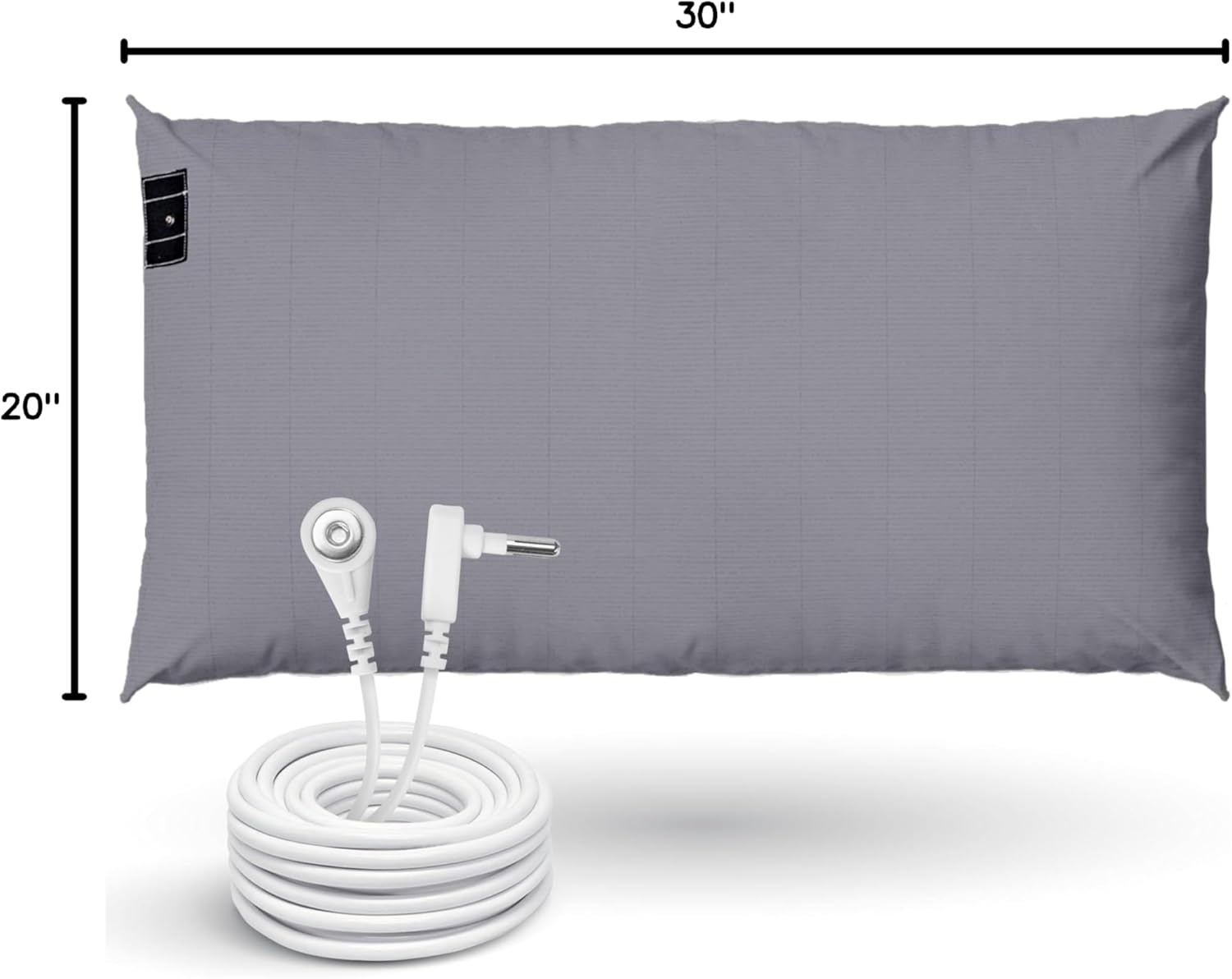 GroundLuxe Organic Grounding Pillowcase in Gray - Queen Size - Image 10