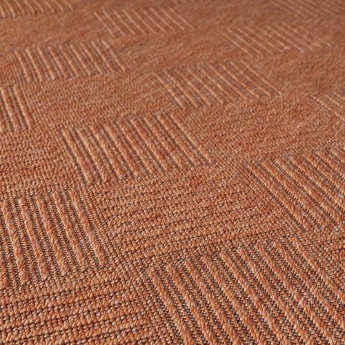 Tapete decorativo moderno naranja 8x10 antideslizante lavable miniatura 4