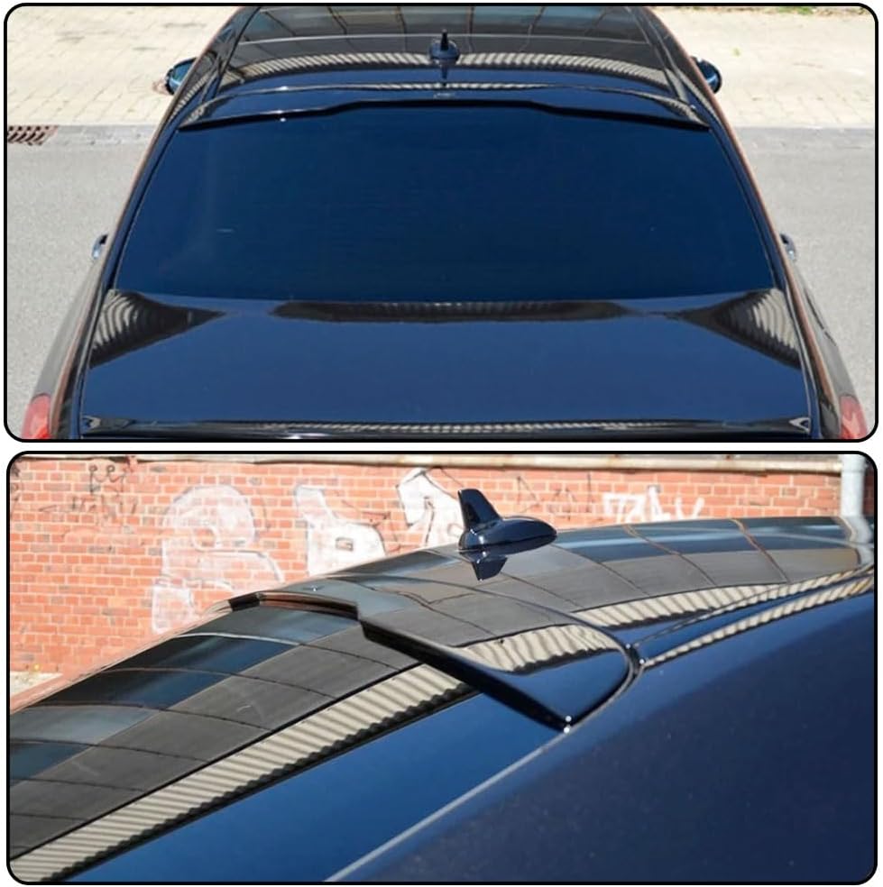 MCARCAR KIT Gloss Black Rear Roof Spoiler Compatible with Mercedes Benz W222 S400 S63 S65 2014-2020 Fiberglass Customized Rear Trunk Lid Spoiler Window Top Wing Lip