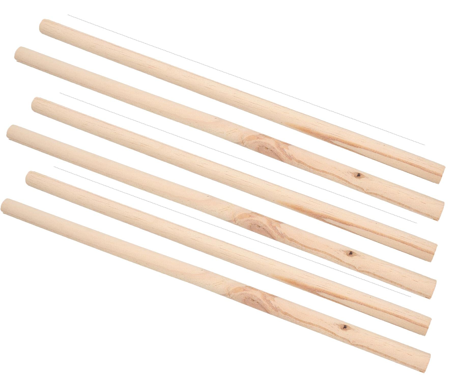 AB Tools Lot de 6 perchoirs en bois pour canari, perruche, calopsitte, perroquet, accessoires pour cage à oiseaux, 48,3 cm