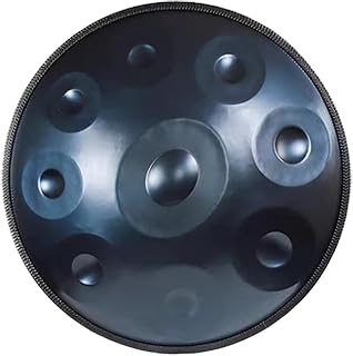 Handpan Drums For Adults, 22 Inches 10Notes Steel Tongue Chakra Drums, Rustproof Meditation Percussion Instruments Hand Pan Drum For Kids With Bag Stand Drum Mallets(Blue)