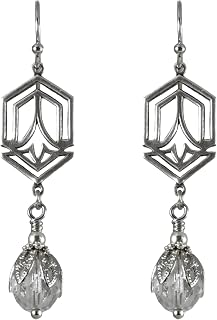 Art Deco Edwardian style Earrings with Crystal Element Bead