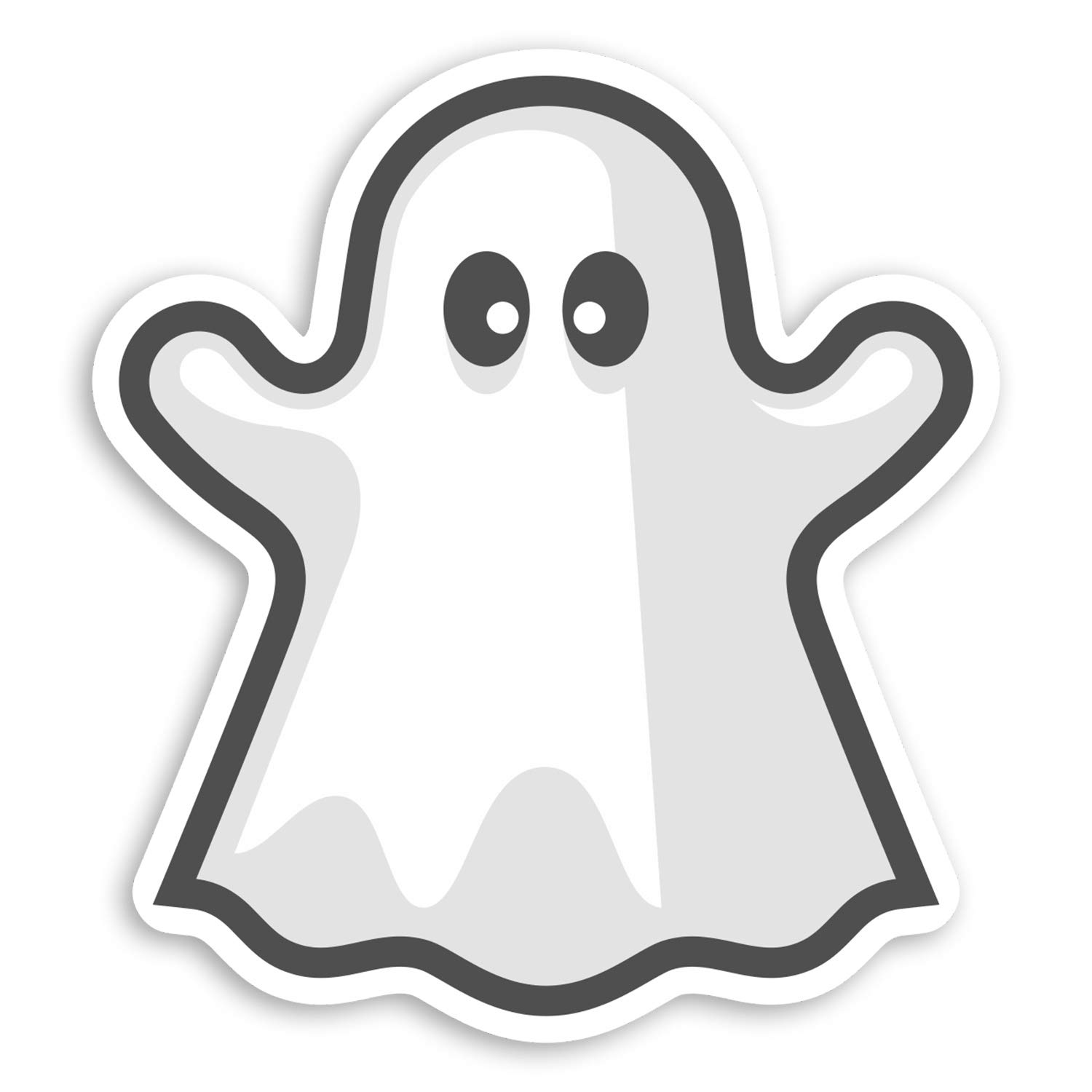 2 x 10cm Spooky Ghost Vinyl Stickers - Halloween Decoration Sticker #29066