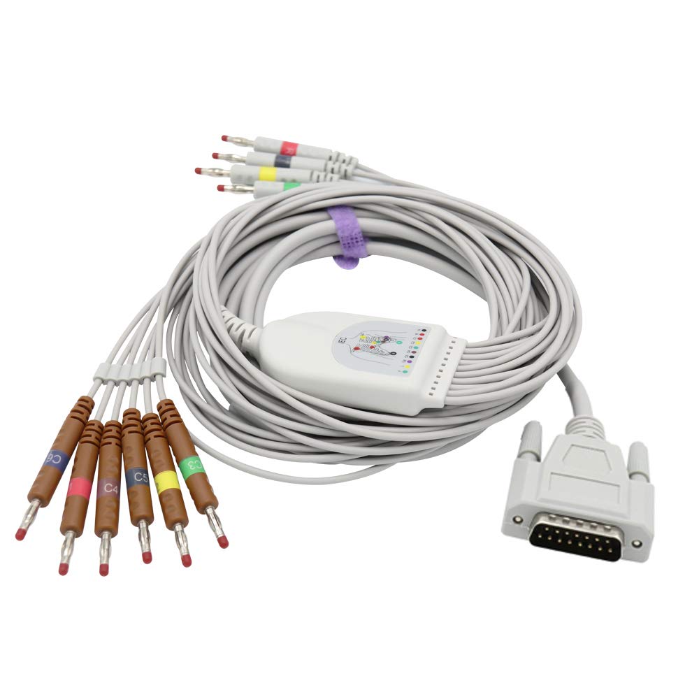 Cable Compatible Nihon Kohden EKG BJ-902D 10 Plomo IEC Banana 4.0 mm Conector Estándar Europeo SK1210B