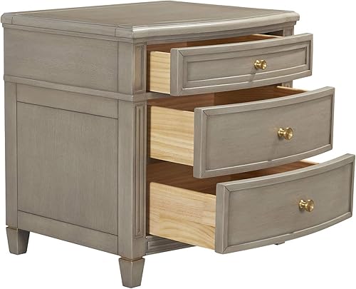 Miniatura 5 de Jennifer Taylor Home JTH Luxe Troy - Mesa auxiliar dorada, madera de cachemira gris