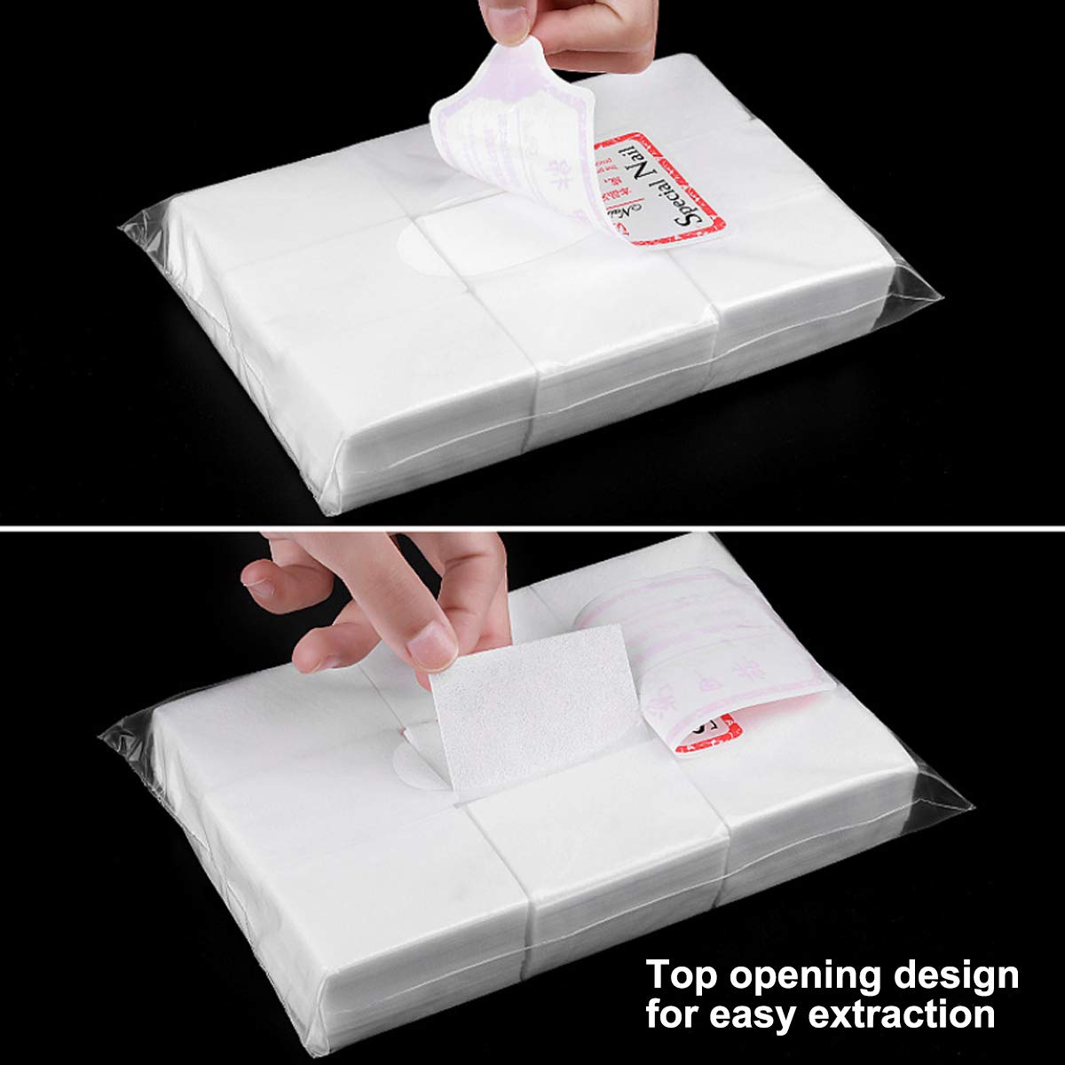 800 Pezzi Salviette in Cotone per Unghie, Tamponi di Cotone di Pulire Nail, Nail Wipe Cotton Pad Lint Free Wipes, Rimozione Del Cotone Pulitore Pad Cellulosa Unghie, Cotone per Unghie Gel