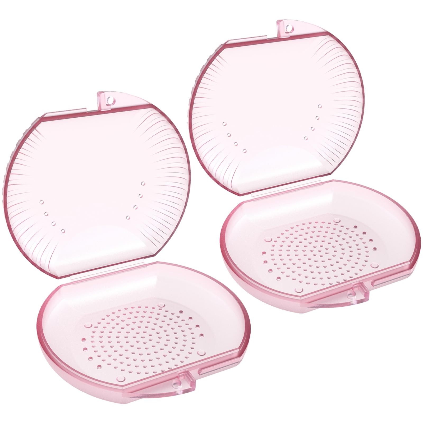 ARGOMAX Aligner Case, Retainer Case, Braces Box, 2 pcs Orthodontic Box (Pink).