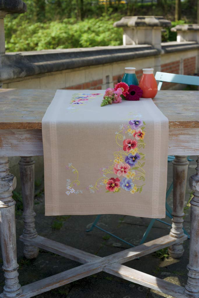 Vervaco Table Runner Kit: Violets, NA, 40 x 100cm, N\a