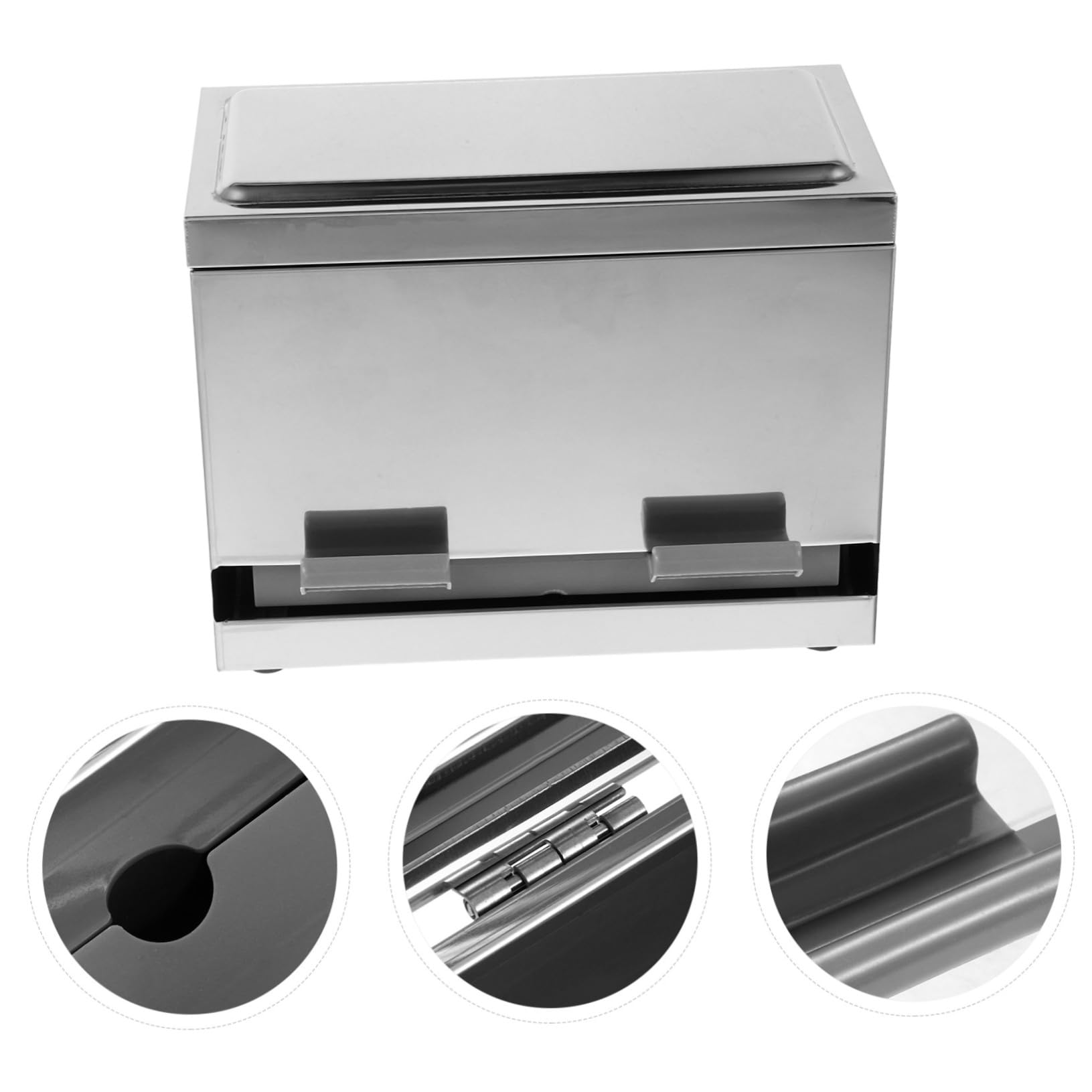 Ciieeo Multifunktionaler Edelstahl Strohhalmhalter und Essstäbchenhalter mit Deckel Automatische Druckfunktion Große Kapazität für Zuhause und Restaurant