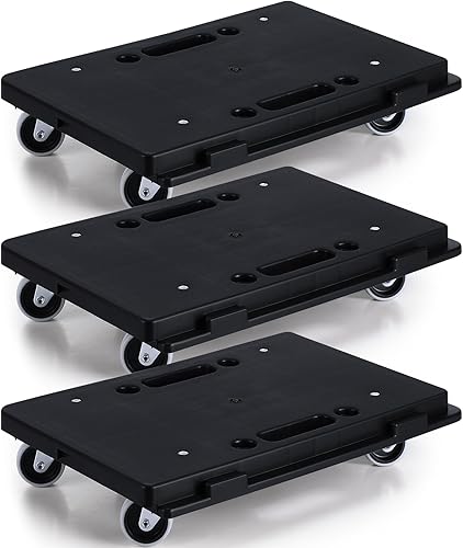 Miniatura 1 de Datanly Paquete de 3 unidades de muebles Dolly móvil conectable para muebles de 16.3 x 11.4 pulgadas, capacidad de 500 libras cada una, 4 ruedas,