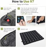3D Gonflable Portable Air Coussin de siège avec 49 Air Cellules, léger pliable pour avion, bureau, voiture & Fauteuil roulant, douleur ergonomique de la queue & Relief de pression, avec sac de rangement