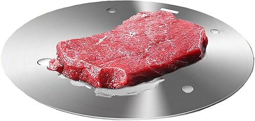 Miniatura 3 de Grouarty - Placa difusora de calor de 6.3 pulgadas, adaptador de inducción de cocina de acero inoxidable para placa de cocción eléctrica de vidrio y