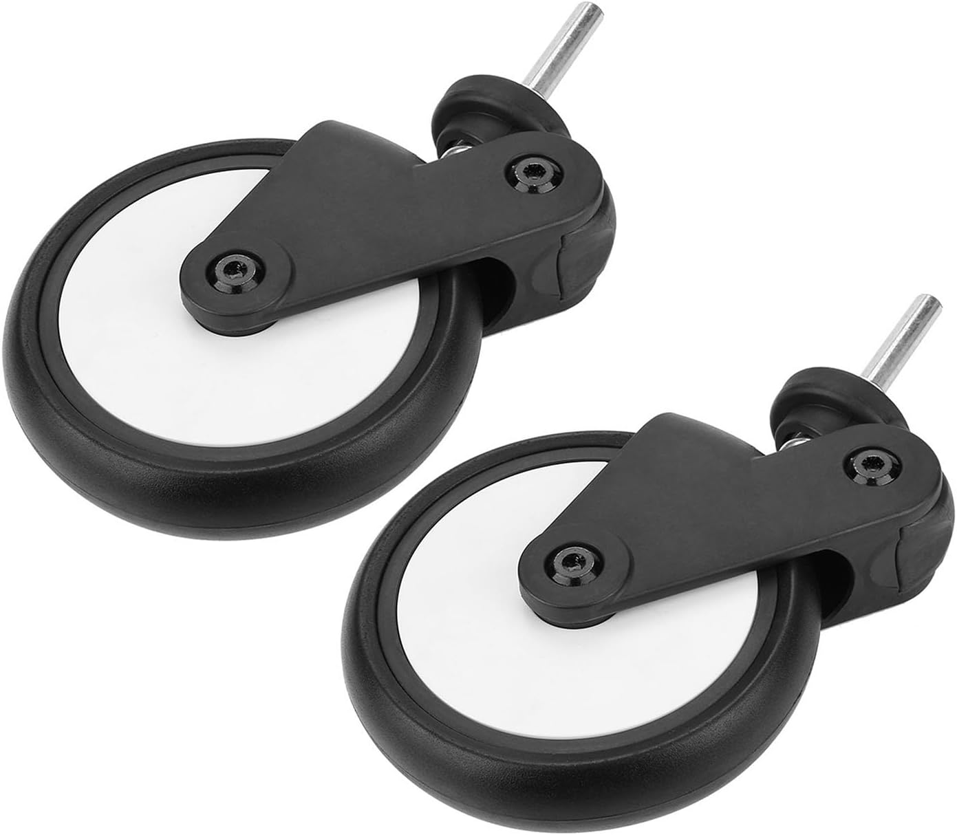Hilitand Baby Stroller Rubber Wheels, 360 Degree Rotation, Suitable for Most Brand Strollers, Front Wheel, Back Wheel, Yoya Wheel (A Pair of Front Wheels)