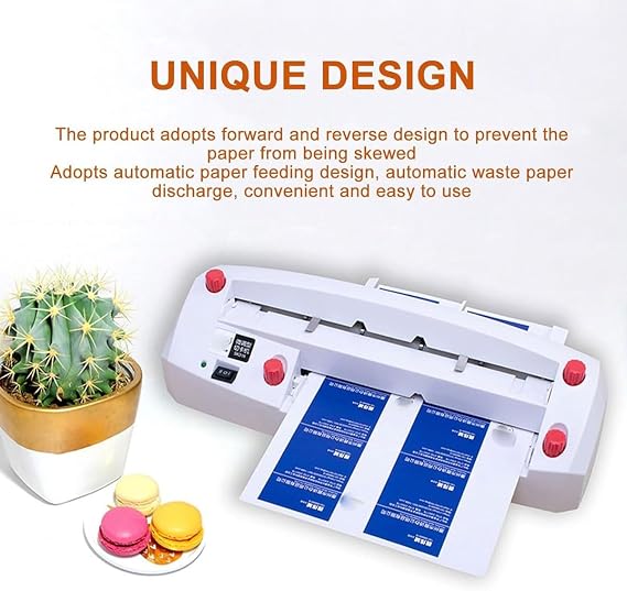 Automatic Paper Cutter,Electric Business Card Cutting Machine with 9 Sets of Blades & Auto Feeding,120-300g Paper Thickness,50rpm Business Card Cutter,for 90x54mm Cards