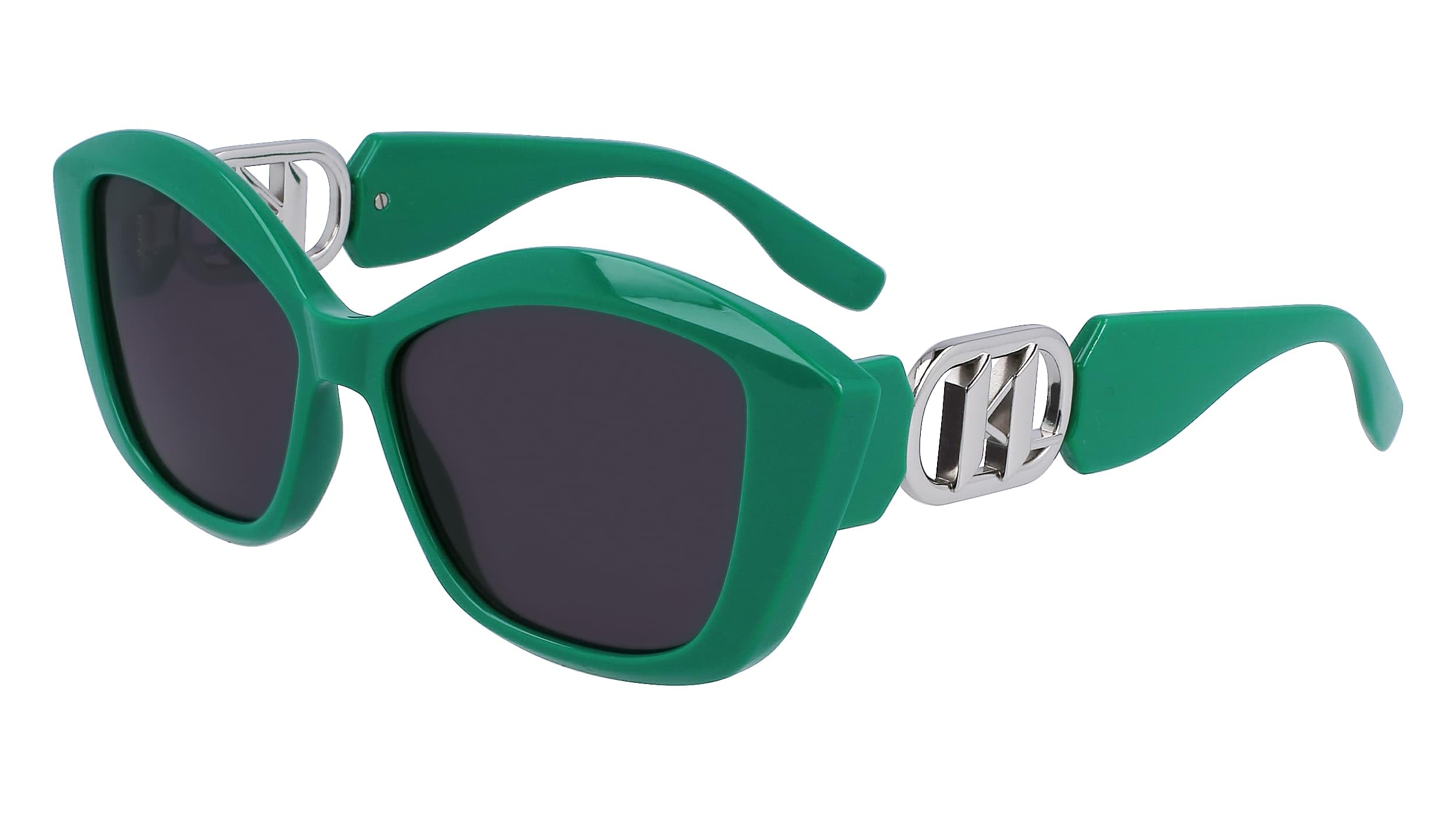 Karl Lagerfeld KL6102S 300 Green Sunglasses Woman Iniettato, Modified Rectangle, 56