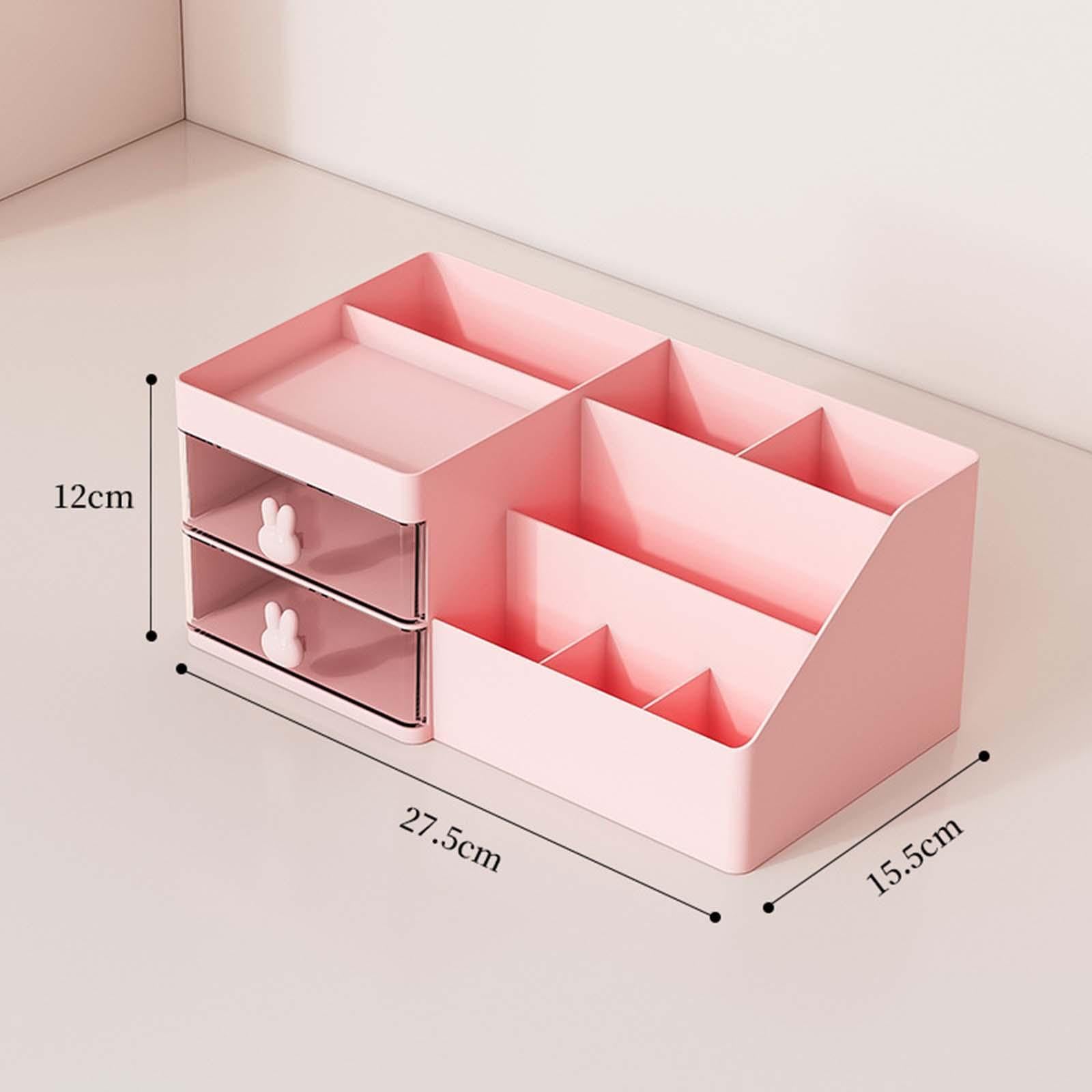 BNF® Desk Organizer with Drawers Pen Holder for Home Office Supplies Vanity Table Pink|Home & Garden |Household Supplies & Cleaning|Home Organization|Storage Boxes 4