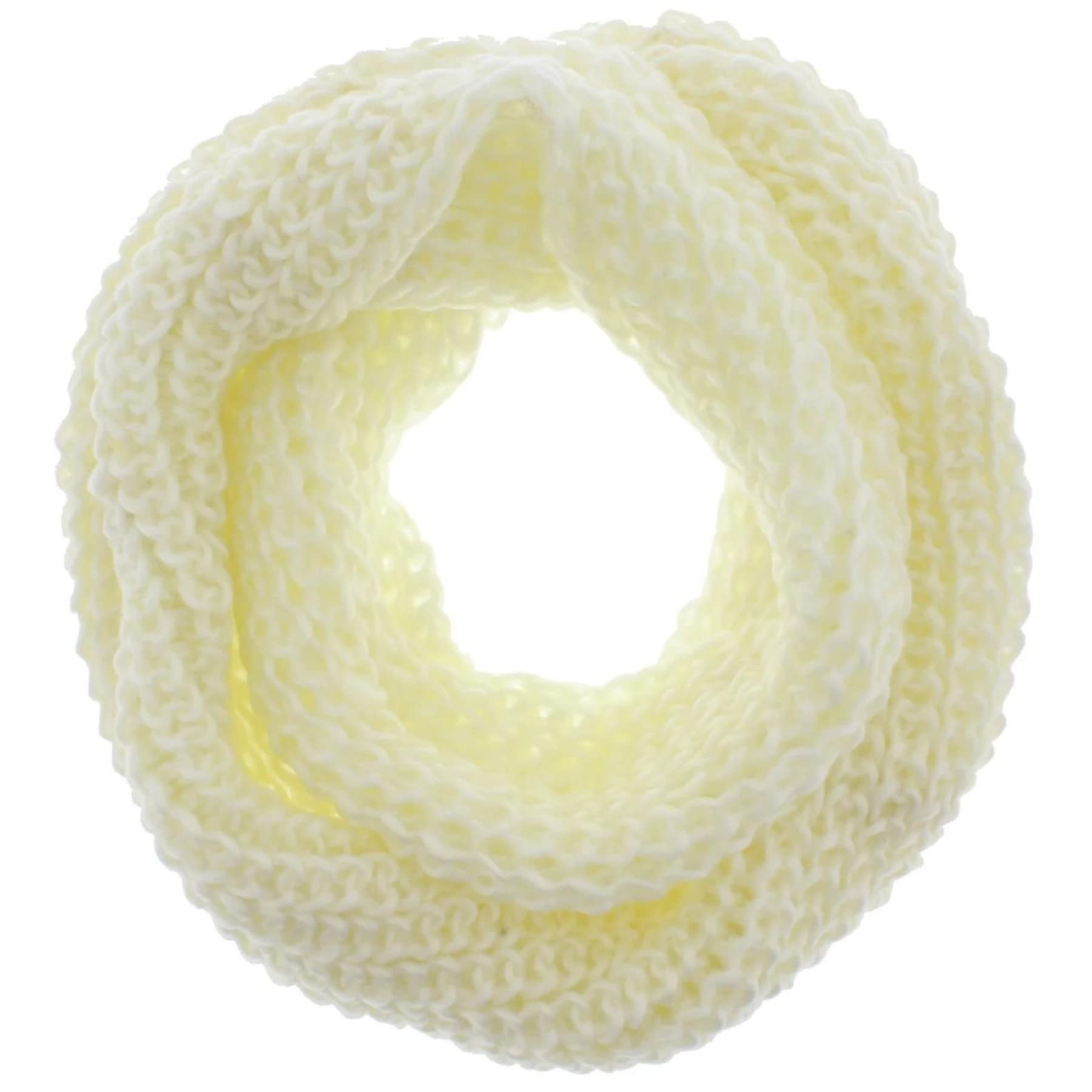 Topkids Accessories Unisex Cream Topkids Looped Infinity Scarves For Women And Men - Snood Scarf, Neck Warmer (Cream)